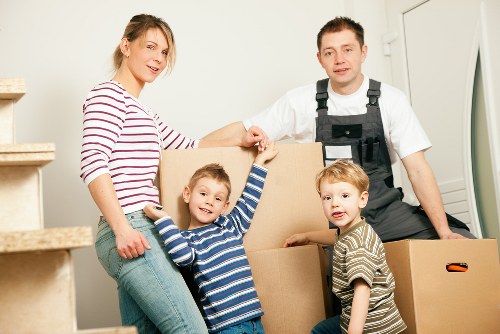 Packed boxes and furniture ready for a Blackfriars home or office relocation