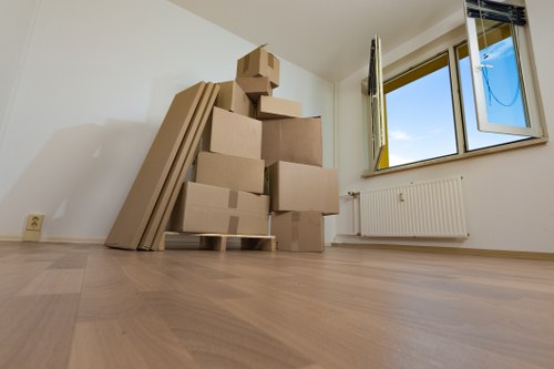 Moving crew handling apartment access in Blackfriars with care